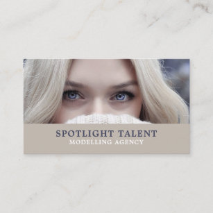 Blonde Model, Modelling Agency, Model Agent Business Card
