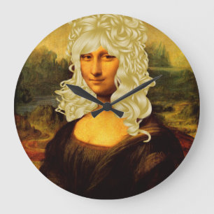 Blonde Mona Lisa Large Clock