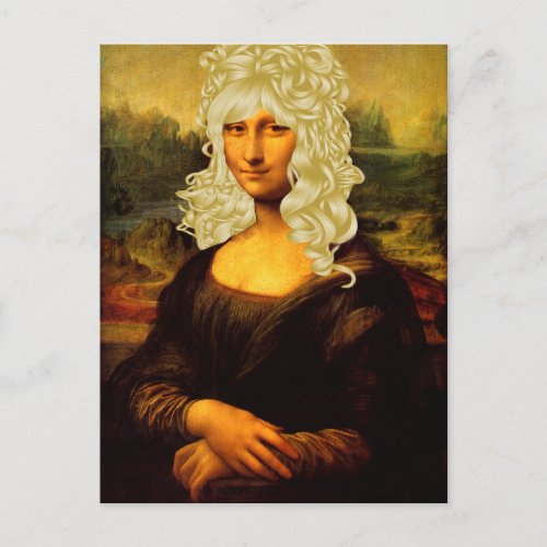 Blonde Mona Lisa Postcard