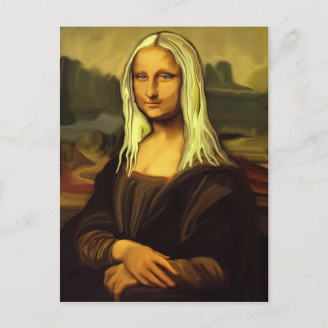 Blonde Mona Lisa Postcard (Front)