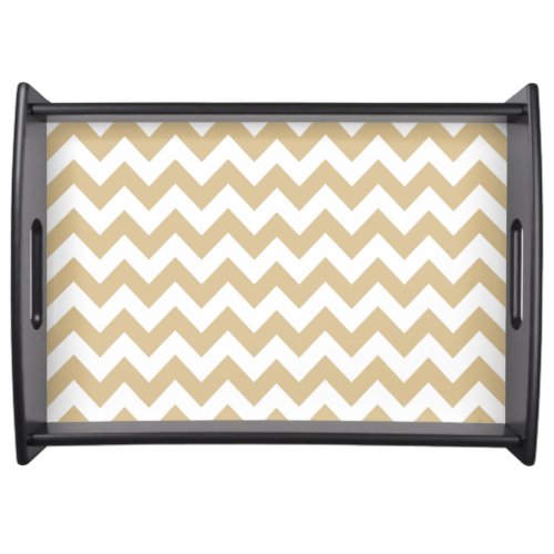 Blonde Neutral Chevrons Serving Tray