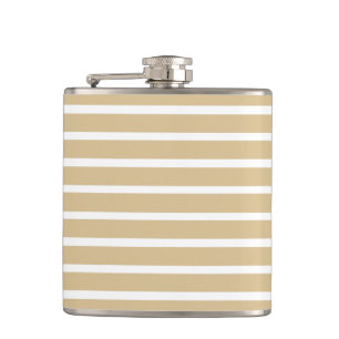 Blonde Neutral Stripes Flask