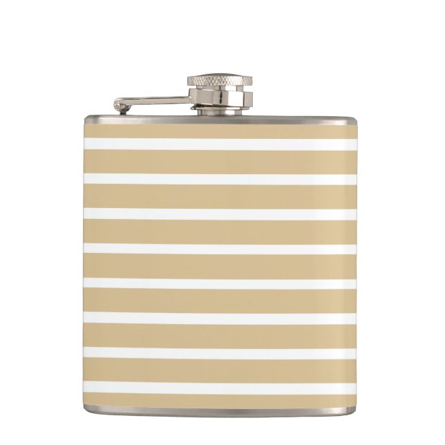 Blonde Neutral Stripes Flask (Front)