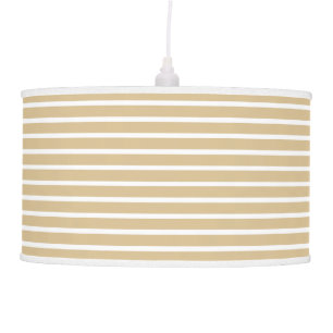 Blonde Neutral Stripes Hanging Lamp