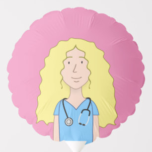 Blonde Nurse Balloon