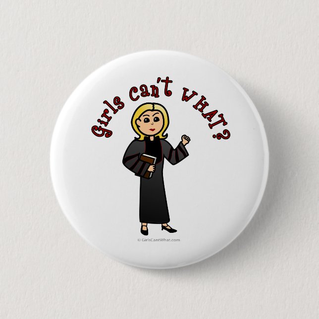 Blonde Pastor Girl Button (Front)