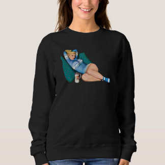 Blonde Pin Up Girl in Christmas Sweater Hot Pin Up