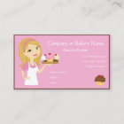 Blonde/Pink Cupcake Baker/Bakery 3 Business Card