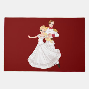 Blonde Princess and Charming Prince Fairytale Doormat