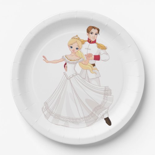 Blonde Princess and Charming Prince Fairytale Paper Plates