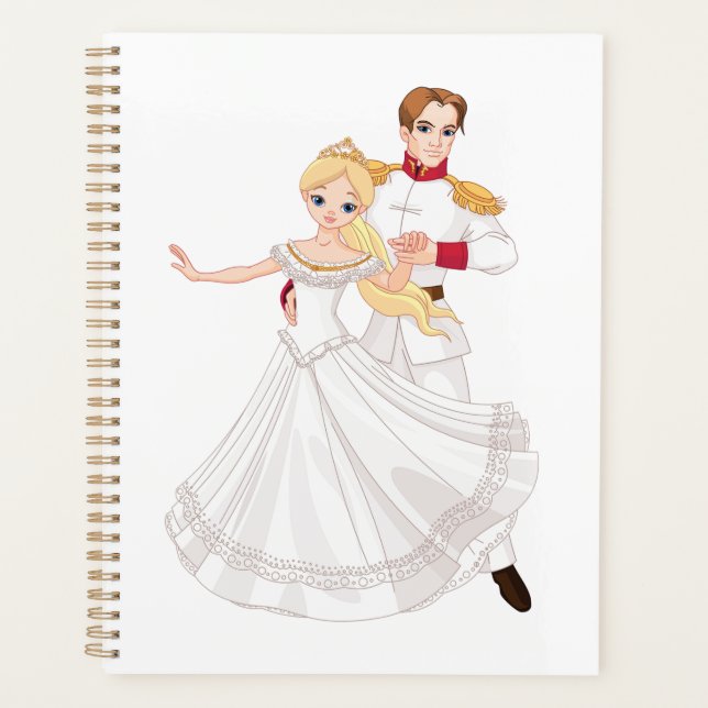Blonde Princess and Charming Prince Fairytale Planner (Front)