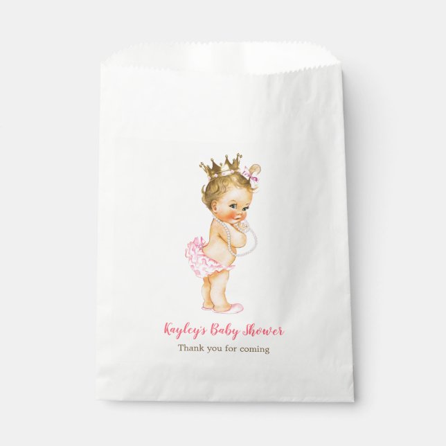 Blonde Princess Baby Shower / Birthday Favor Bags (Front)