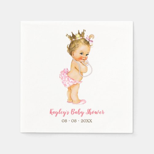 Blonde Princess Baby Shower Napkin Ruffle Pants