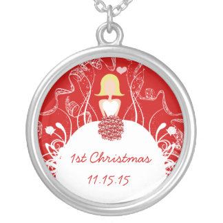 Blonde Red Musical Wedding 1st Christmas Necklace