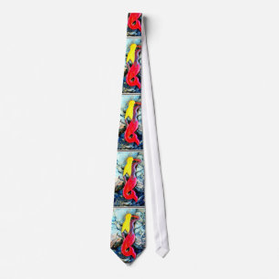 blonde red-tailed mermaids tie