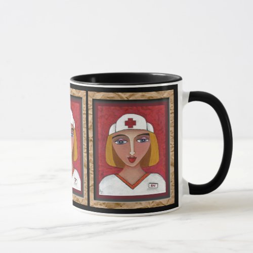 Blonde RN _ nursing mug of healing 2