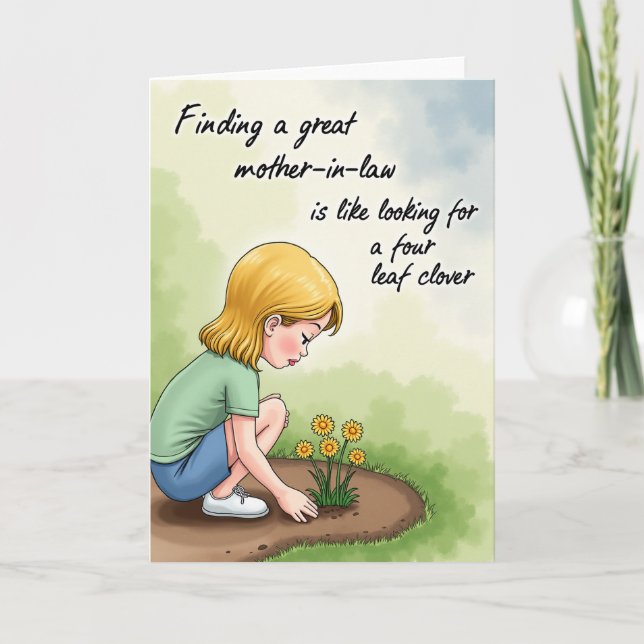 Blonde Searching Mother In Law Card (Front)