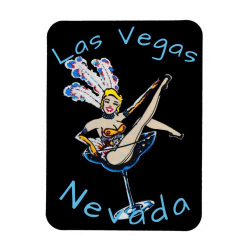 Blonde Showgirl Las Vegas Nevada Magnet