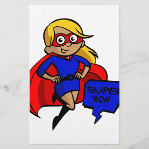 blonde super mom stationery
