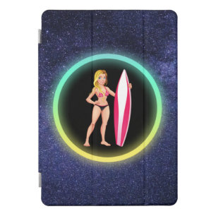 Blonde Surfer Teenage Girl Galaxy iPad Pro Cover