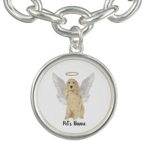 Blonde Tan Golden Cocker Spaniel Sympathy Memorial Bracelet