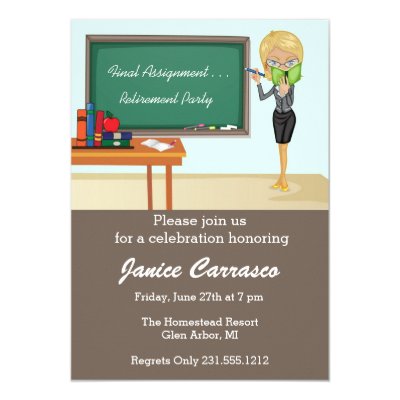 teacher retirement invitation