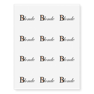 Blonde Temporary Tattoos