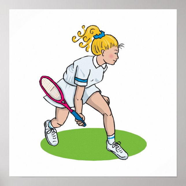 Blonde Tennis Girl Poster (Front)