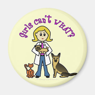 Blonde Veterinarian Girl Magnet
