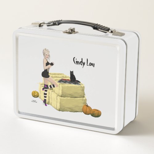 Blonde Witch Pin Up Girl Lunch Box