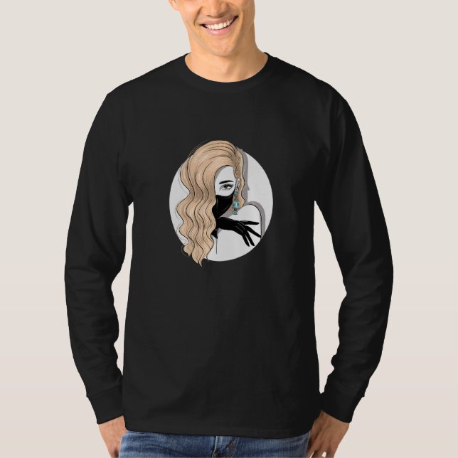 Blonde Woman Feminist Female Beautiful Blondie Hai T-Shirt (Front)
