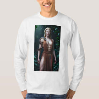 Blonde Woman with a Snake in the Jungle Sweatshirt T-Shirt