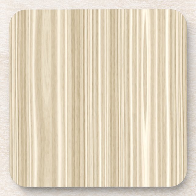 Blonde Wood Beverage Coaster (Front)
