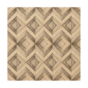 Blonde Wood Chevron Pattern Beautiful Wall Art
