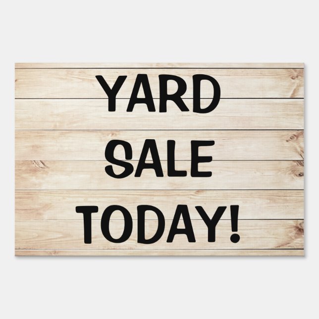 Blonde Wood Planks, Large, 24" x 36" Yard Sign (Front)