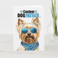Blonde Yorkie Dog Coolest Dad Father's Day
