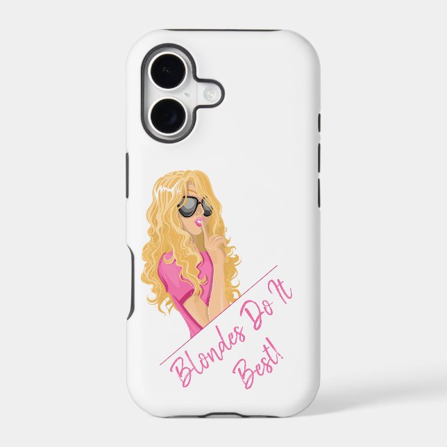 Blondes Do It Best! Personalized text Iphone Case (Back)