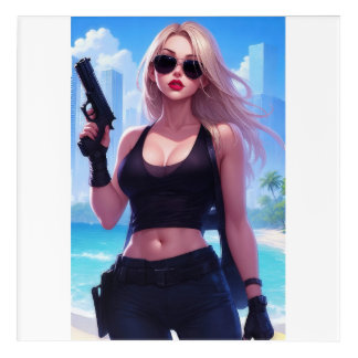 Blondie Bangs Back Acrylic Print