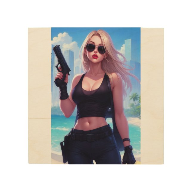 Blondie Bangs Back Wood Wall Art (Front)