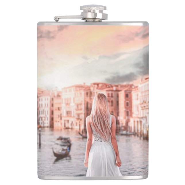 Blondie In Romantic Venice    Flask (Front)