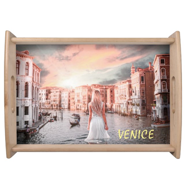 Blondie In Romantic Venice        Serving Tray (Front)