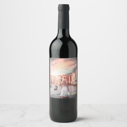 Blondie In Romantic Venice   Wine Label