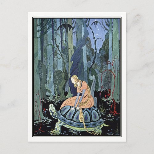 Blondine and the Turtle by Virginia Sterrett Postcard
