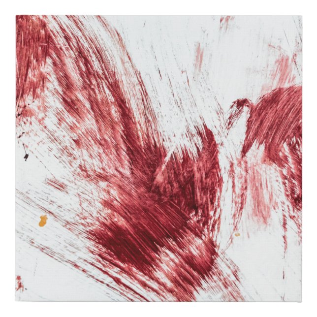 Blood and bloody marks in old bathtub. Halloween b Faux Canvas Print (Front)