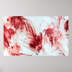Blood and bloody marks in old bathtub. Halloween b Poster