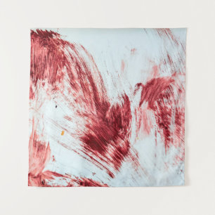 Blood and bloody marks in old bathtub. Halloween b Tapestry