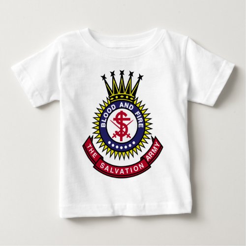 Blood and Fire Salvation Army Classic Logo Baby T_Shirt