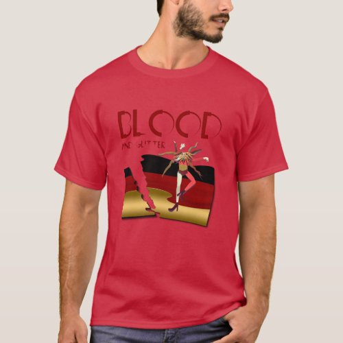 blood and glitter red lord of the lost eurovision T_Shirt