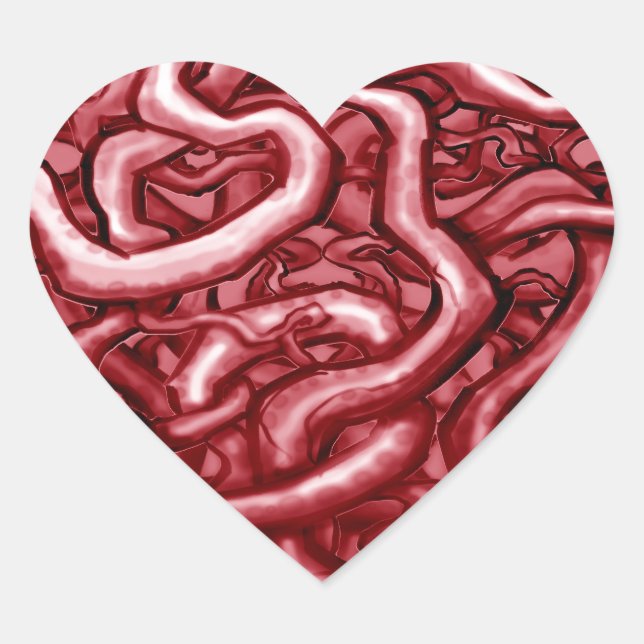 Blood and Guts Heart Sticker (Front)