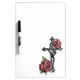 Blood and Roses Cross Dry-Erase Board